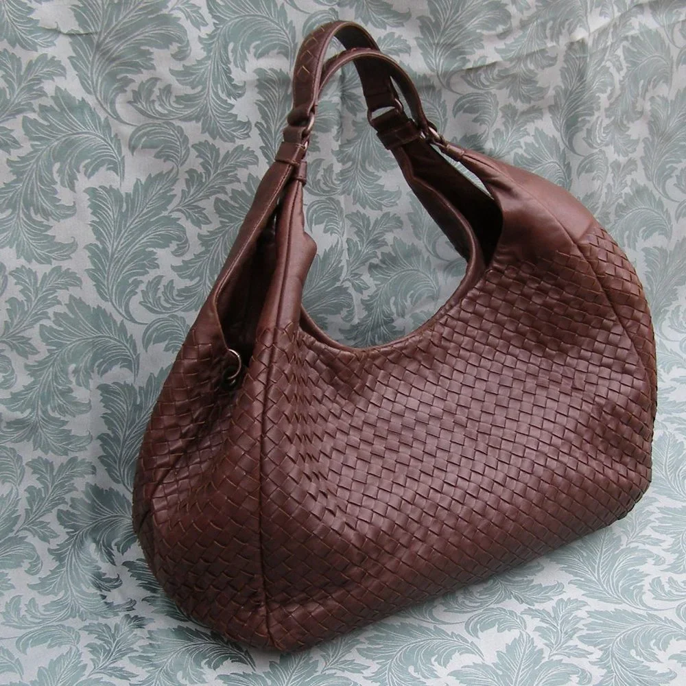EUC Bottega Veneta Intrecciato Brown Leather Hobo/Shoulder bag